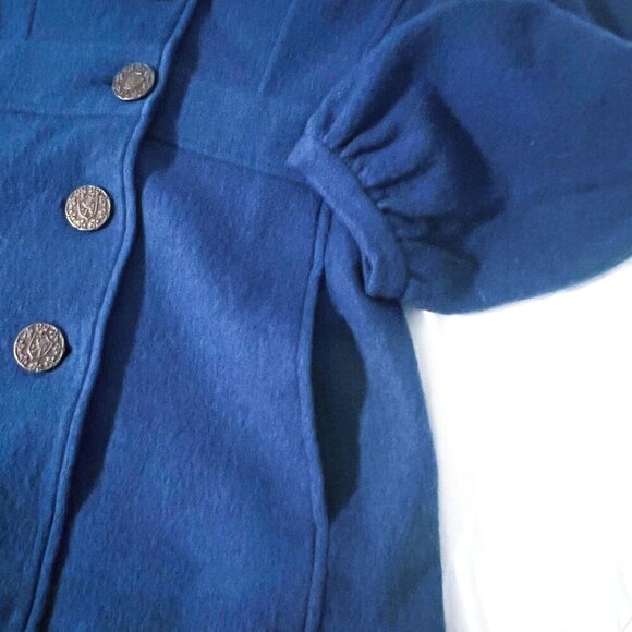 CAbi Aristocrat Coat Felted Merino Wool Blue Light Weight Women’s Sz Small #707 - Picture 5 of 11